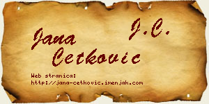 Jana Ćetković vizit kartica